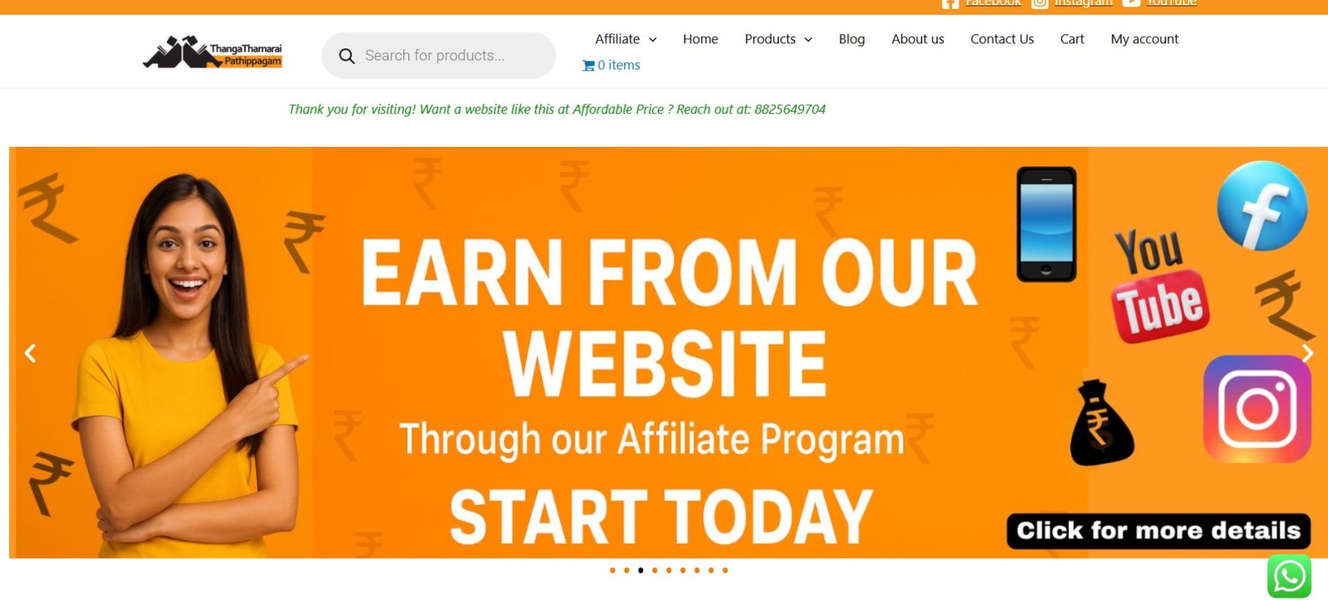 Freeelance website development and design project